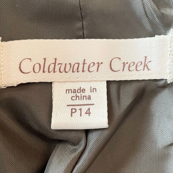 Coldwater Creek Gray Tweed Blazer Size 14 Petite Business Professional Work Wear - Picture 9 of 11